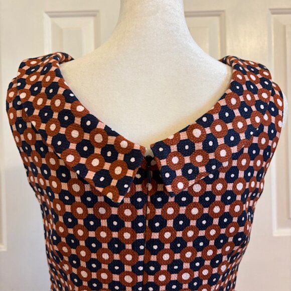 Boden Martha Seamed Retro Geometric Print Sheath Dress Size 6P - Picture 8 of 12